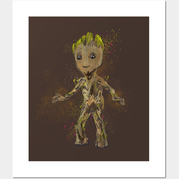 I am (baby) Groot Wall Art by MikeBrennanAD